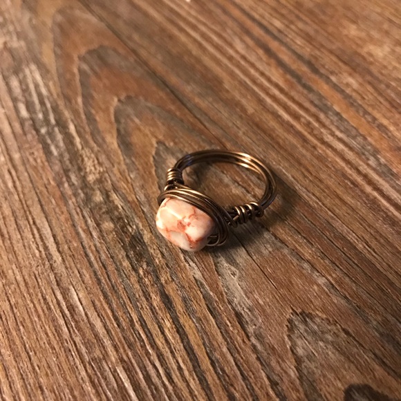 Handmade Wire Stone Ring - Picture 3 of 9